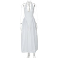 Halter Elegant Large Swing Skirt Dress Women's Clothing