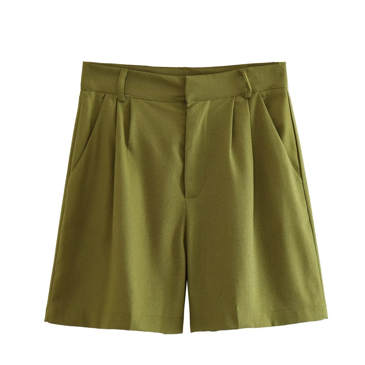 Women's Waistcoat Vest Linen Blended Casual Shorts Suit Women