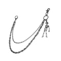Hot Sellers For Both Men And Women Are Skeleton Skull Lockets Metal Guns Black Chain Pants Jeans Overalls Hip-hop Hipster Accessories Waist Ornaments