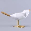 Gold And Silver Crafts Gift Origami Bird Hallway Home Resin Decorations