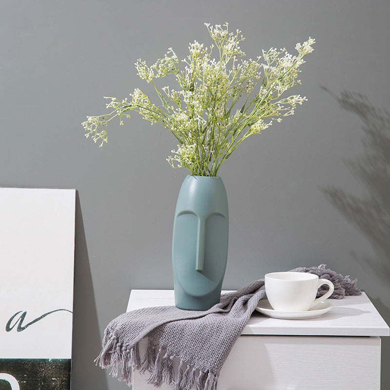 Plastic Imitation Glazed Vase Living Room Flower Arrangement Decoration