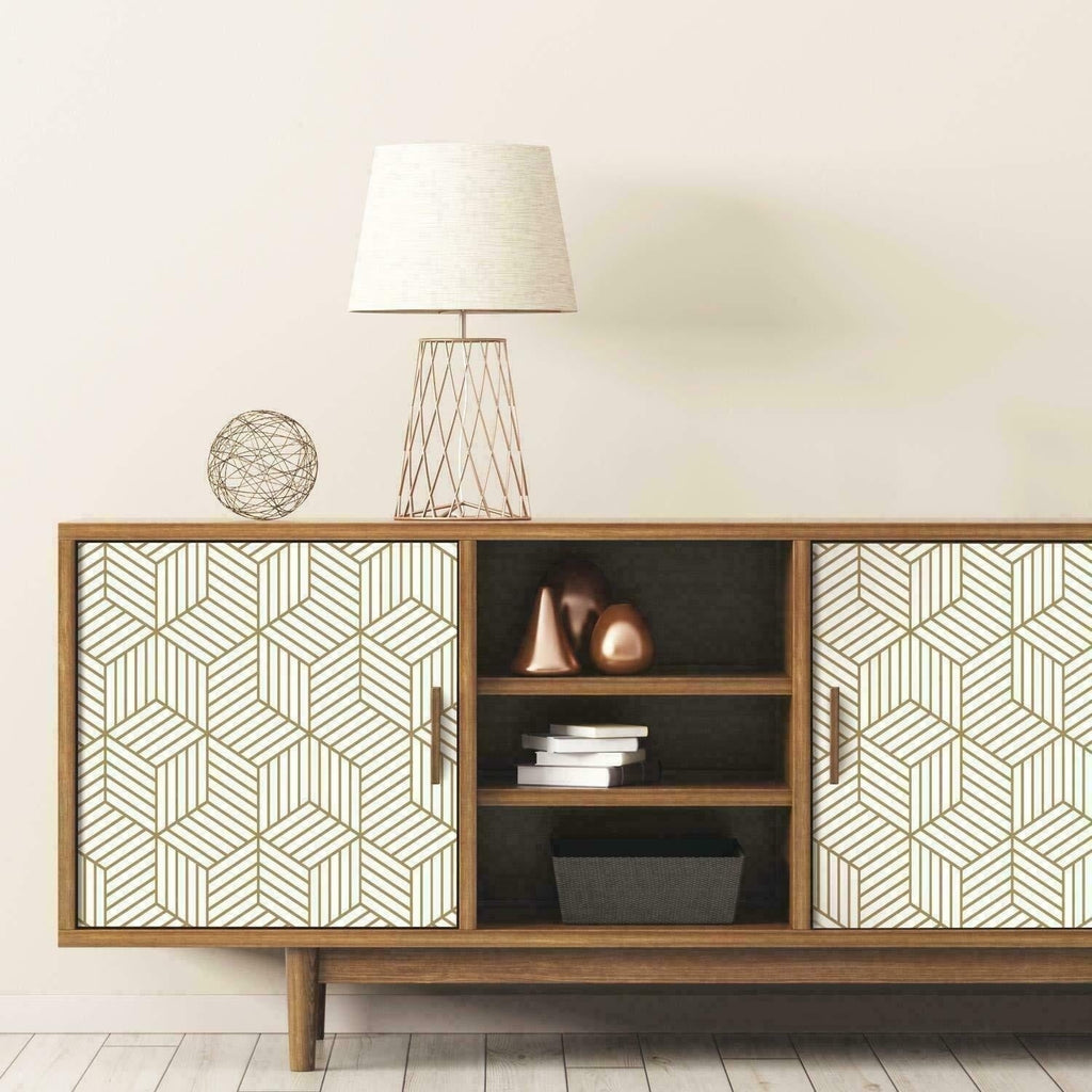 Hexagon Contact Paper Removable Peel and Stick Wallpaper Self Adhesive