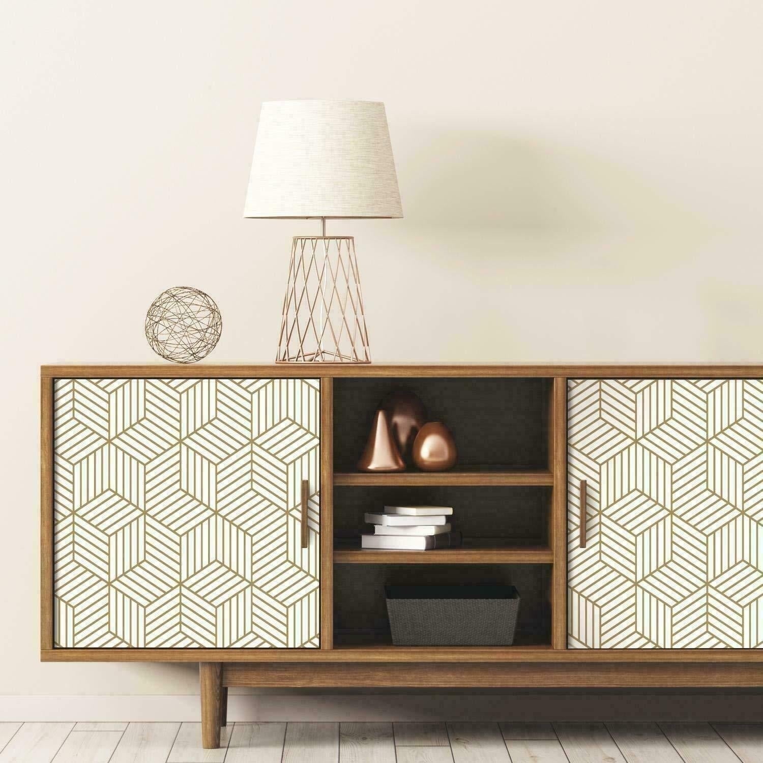 Hexagon Contact Paper Removable Peel and Stick Wallpaper Self Adhesive