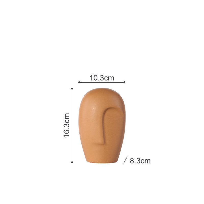 New Creative Nordic Modern Simple Personality Decoration Face Ceramic Vase Home Decorative