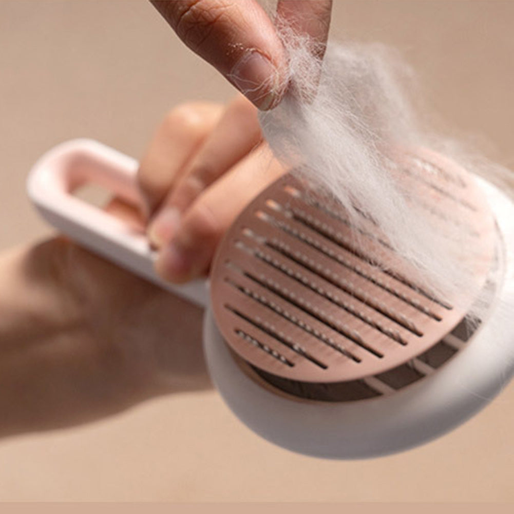 Pet Dog Cat Brush Grooming Tool Automatic Massage Comb Round Hair Brush For Cat Dog Pet Supplies