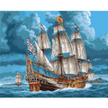 Customized Oil Painting Digital Oil Painting Landscape Boat