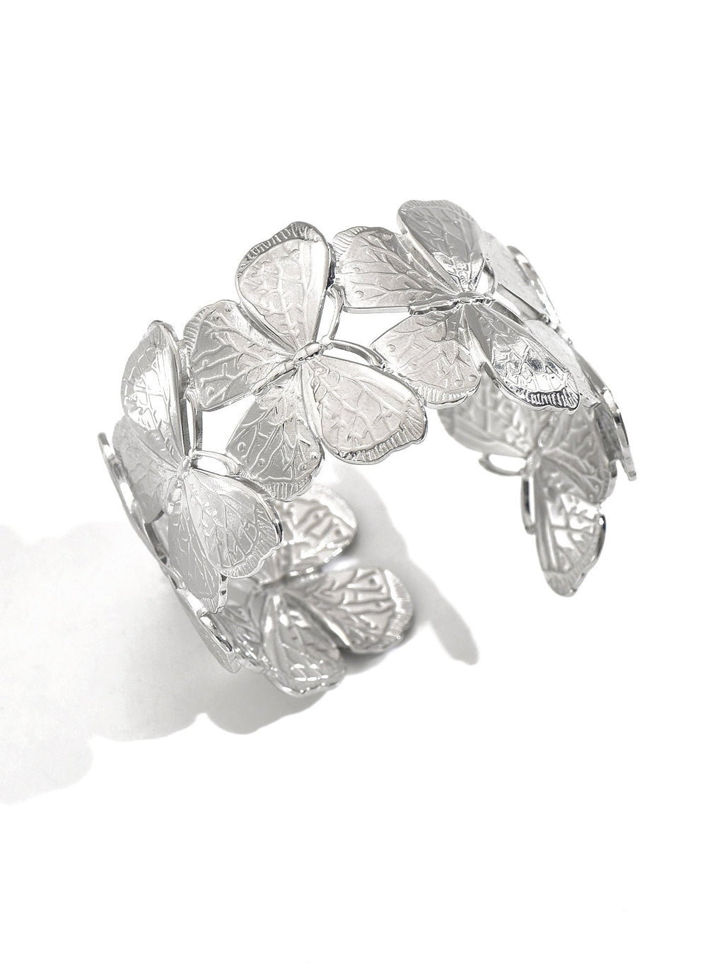 Lxalry Platinum Plated Stainless Steel Floral Carved Mirror Bracelet Hypoallergenic Skin Safe Jewelry With Artisan Polish Never Tarnish Luxury Gift For Women S Daily   Evening Wear