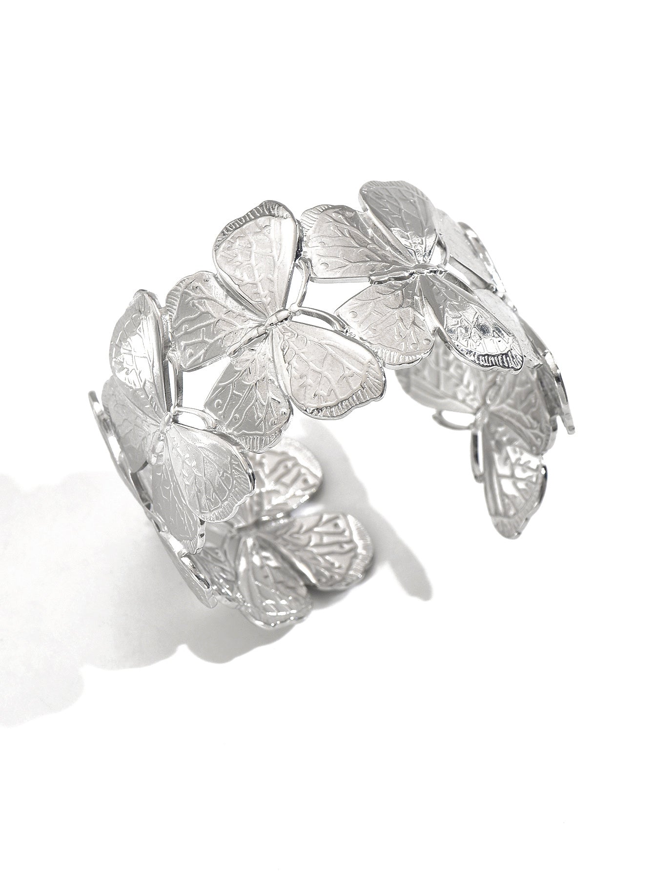 Lxalry Platinum Plated Stainless Steel Floral Carved Mirror Bracelet Hypoallergenic Skin Safe Jewelry With Artisan Polish Never Tarnish Luxury Gift For Women S Daily   Evening Wear