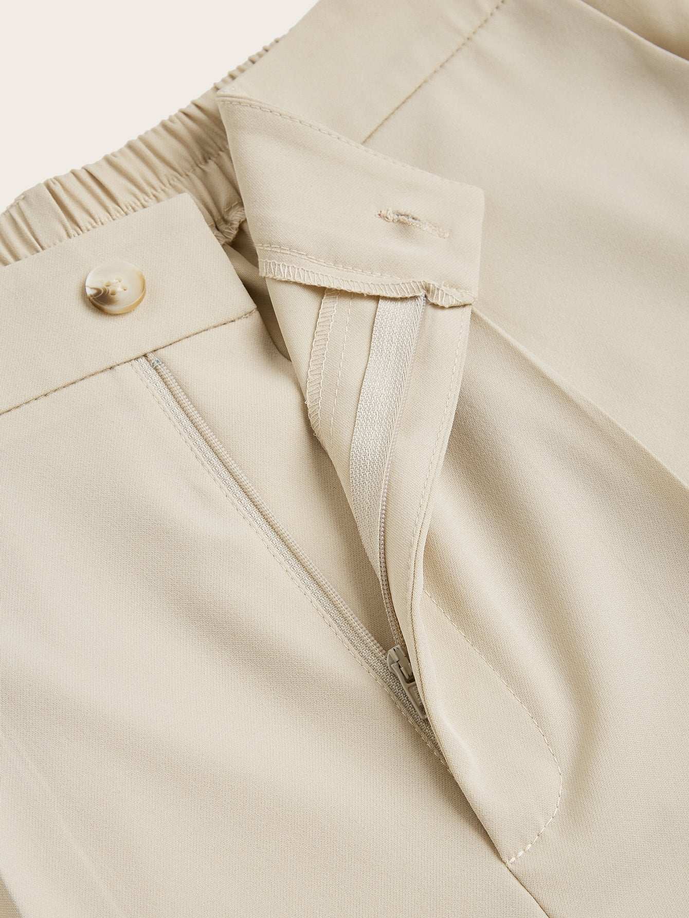 Women's Plus Size High Waist Straight Leg Trousers - Elegant, Polyester, Machine Washable, Casual Suit Pants For Women