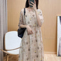 Plus-size Floral Chiffon Dress