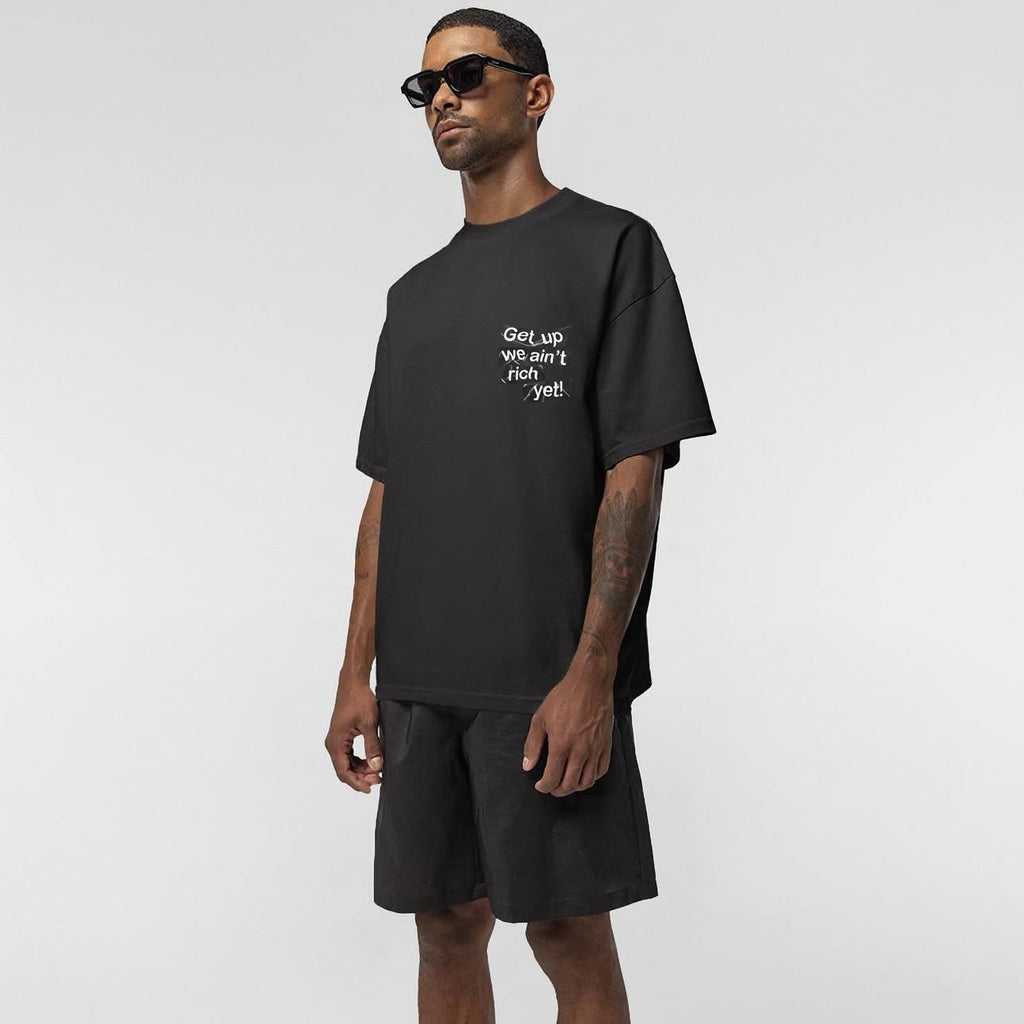 Heavy Cotton Printed Loose Casual Short-sleeved T-shirt
