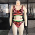Sexy split leopard bikini