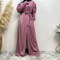 Women's Fashion Simple Solid Color Muslim Cardigan