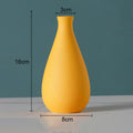 Simple Solid Color Ceramic Vases European Flower Arrangement Plant Pots