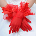 Wedding Bride Wedding Dress Evening Gloves Black Lace