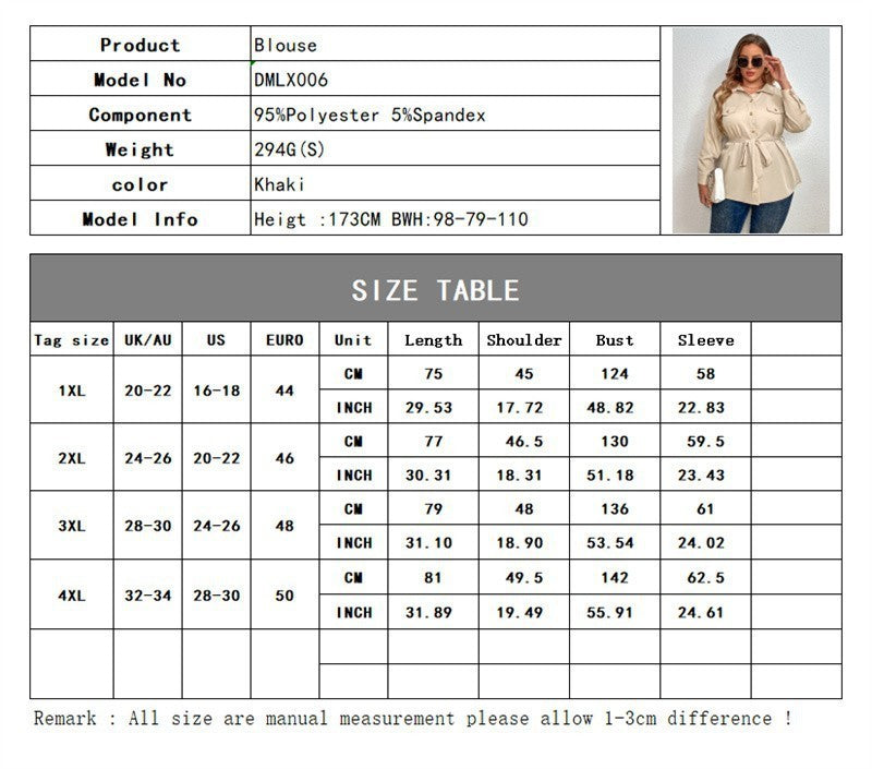 Plus Size Blouse Shirt Ladies Tops