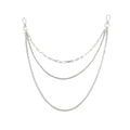 New European And American Style Pants Chain Men And Women Three-layer Silver Personality Chain With Jeans Punk Hip Hop Accessories
