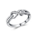 Fashion Women's Rings Copper Plated White Gold and Zircon Wedding Rings
