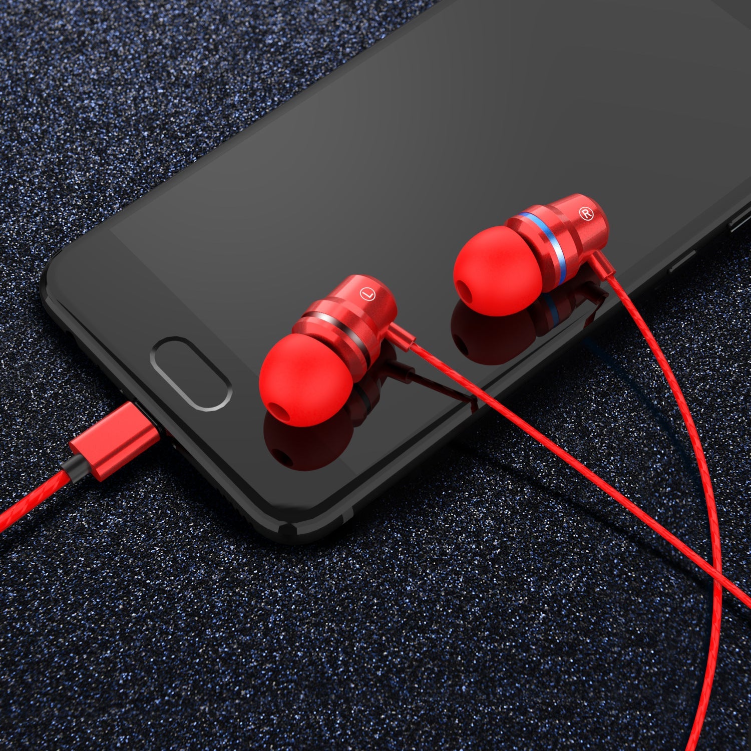 Metal heavy bass in-ear headphones