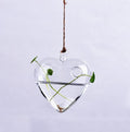 Hanging glass plant vase