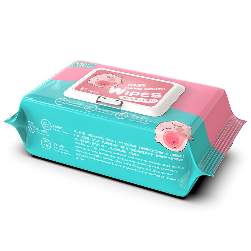 Wet Wipes For Newborn Infants 80 Drawstring Cover