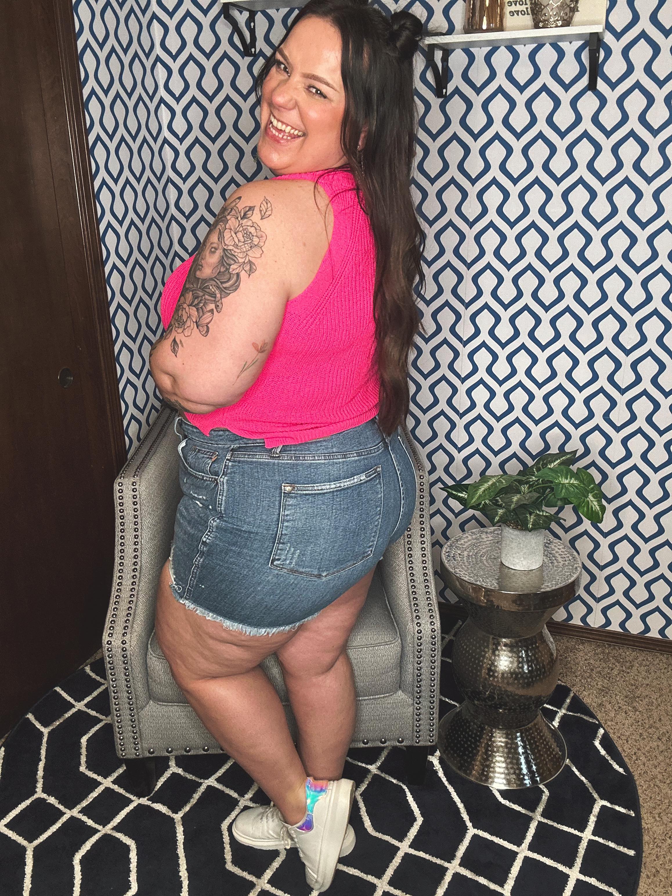 Previous Engagement Halter Neck Sweater Tank in Pink
