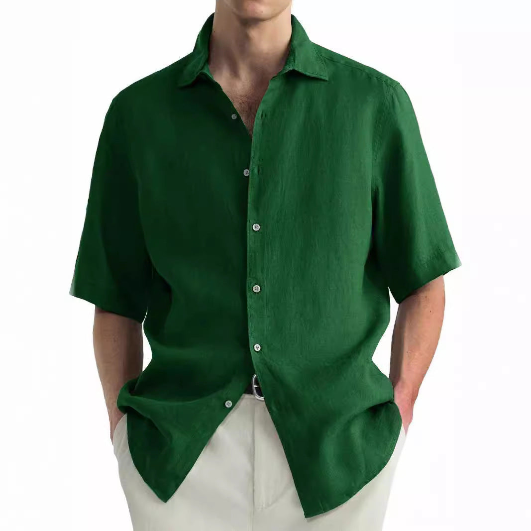 Washed Cotton Shirt Casual Men's Shirts