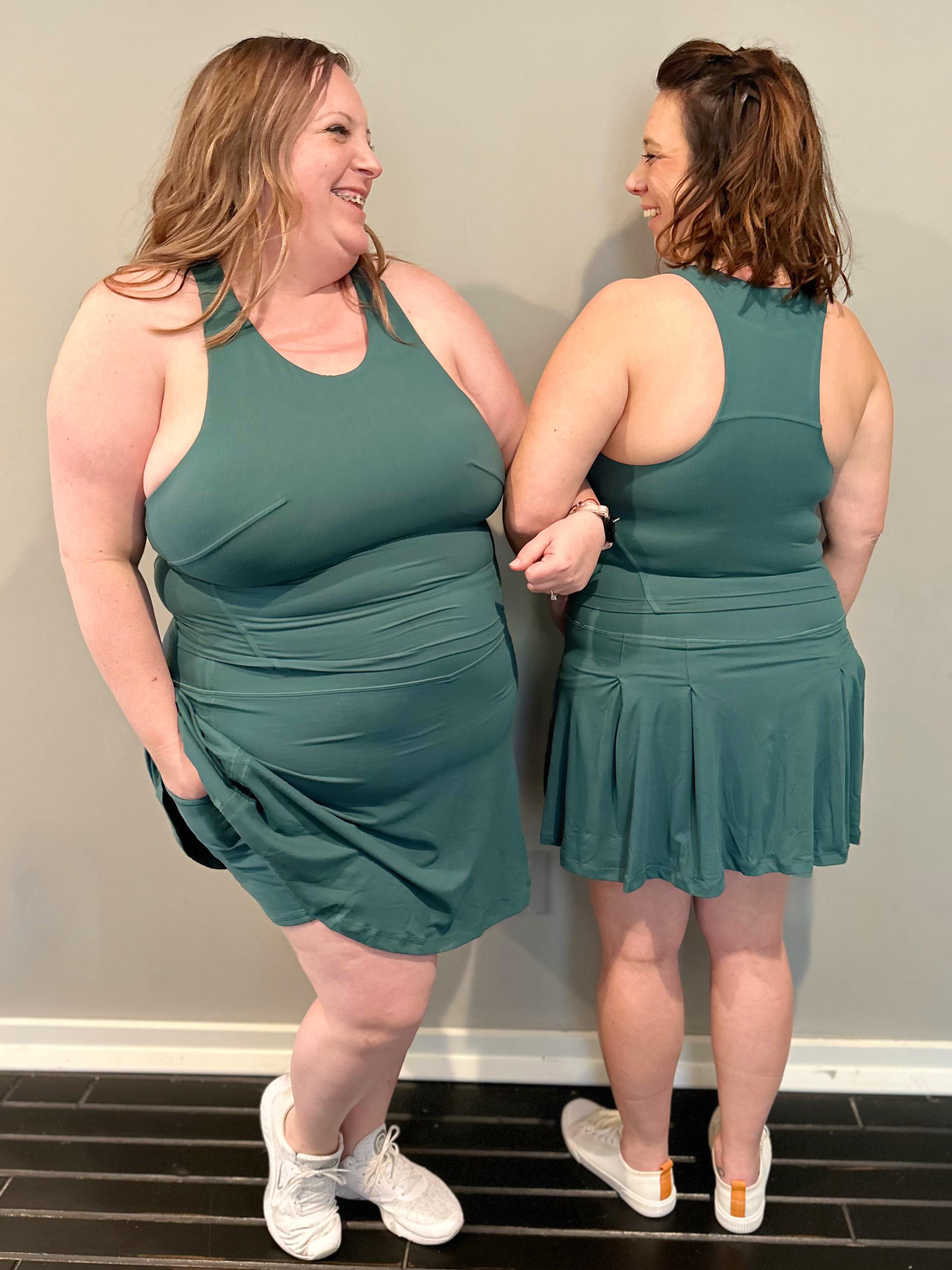 Get Moving Racer Back Crop Tank in Everglade Green