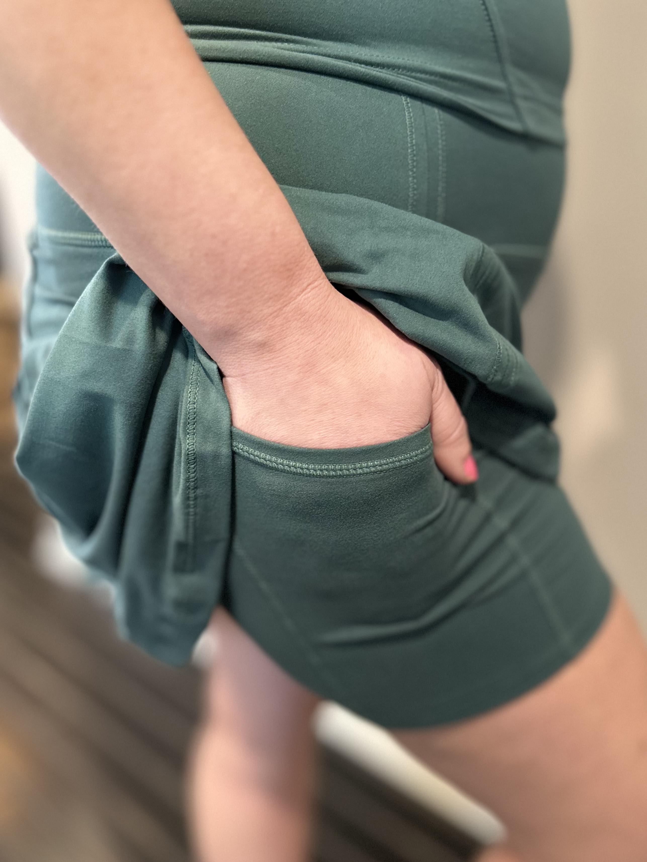 Get Moving Racer Back Crop Tank in Everglade Green