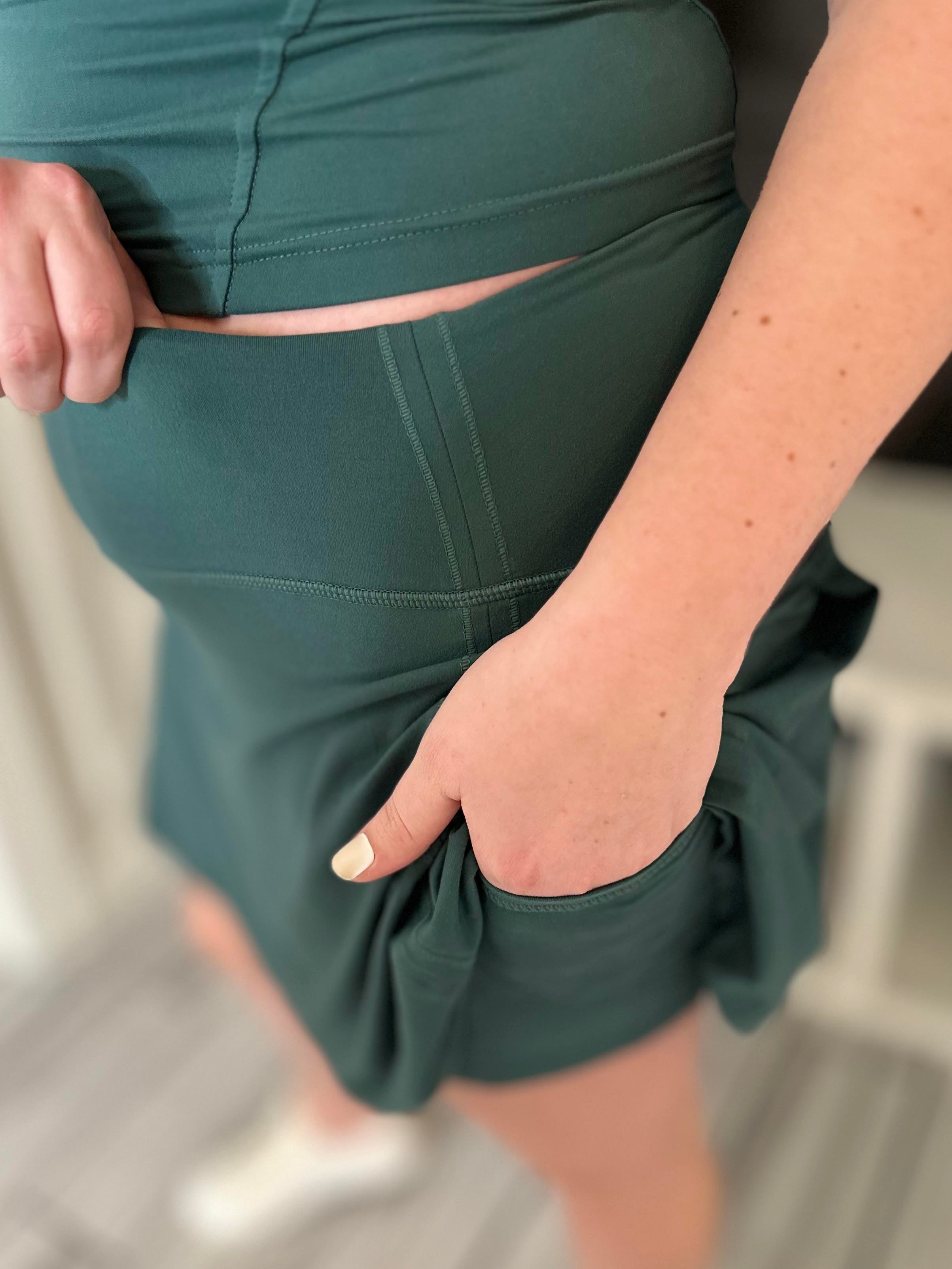 Get Moving Racer Back Crop Tank in Everglade Green