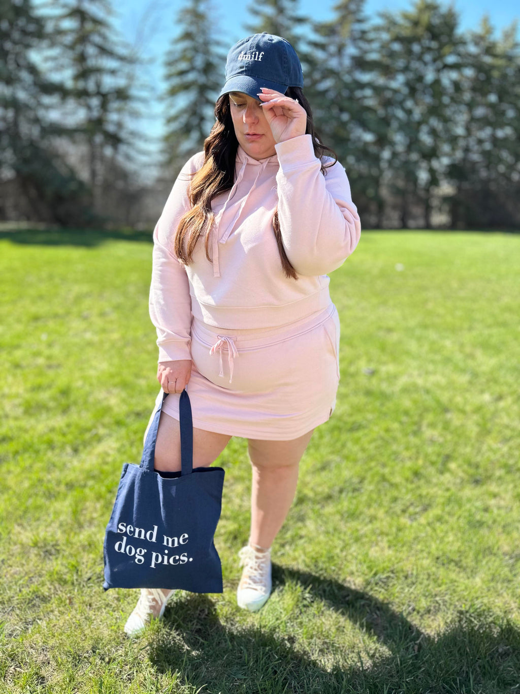 Had Me in the First Half Pullover Hoodie in Baby Pink