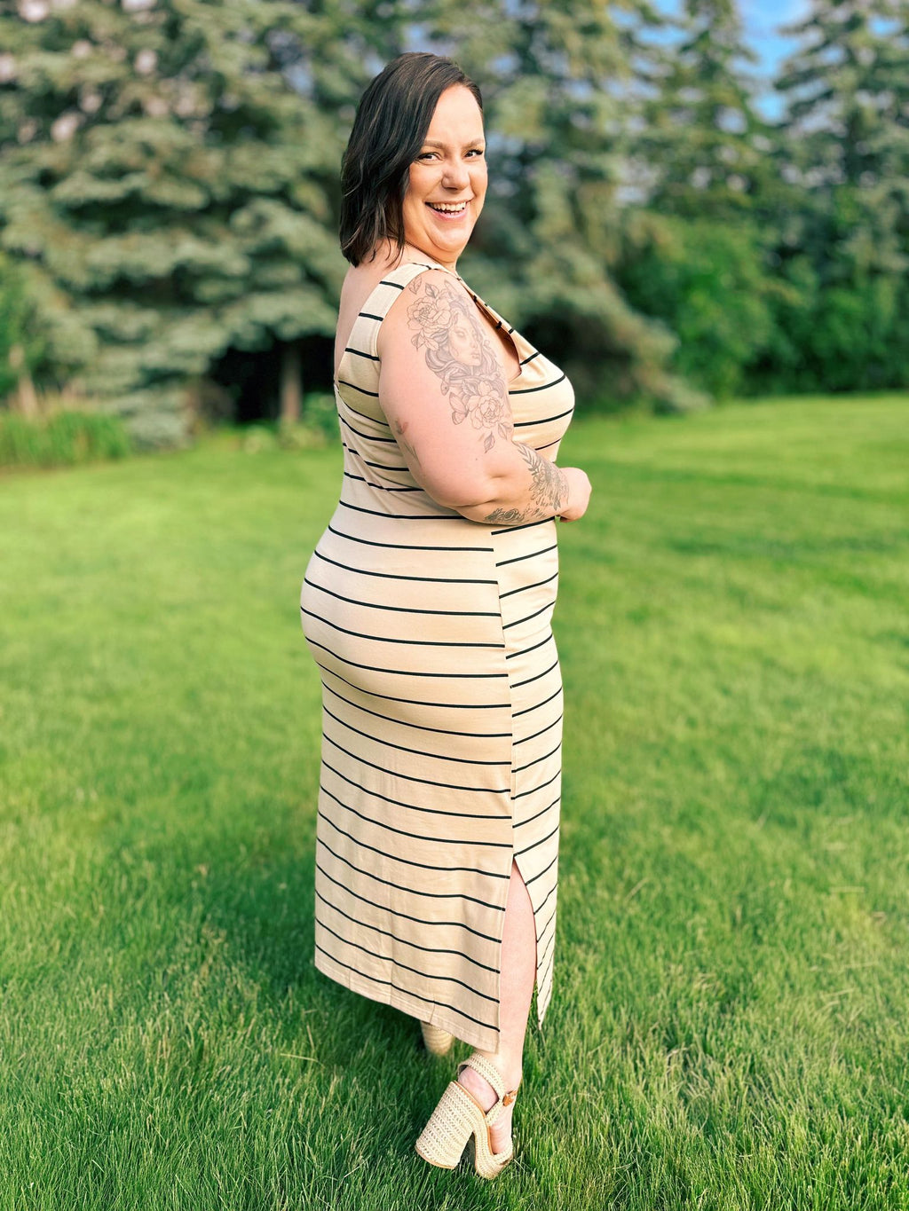 Still Got it Sleeveless Maxi In Khaki