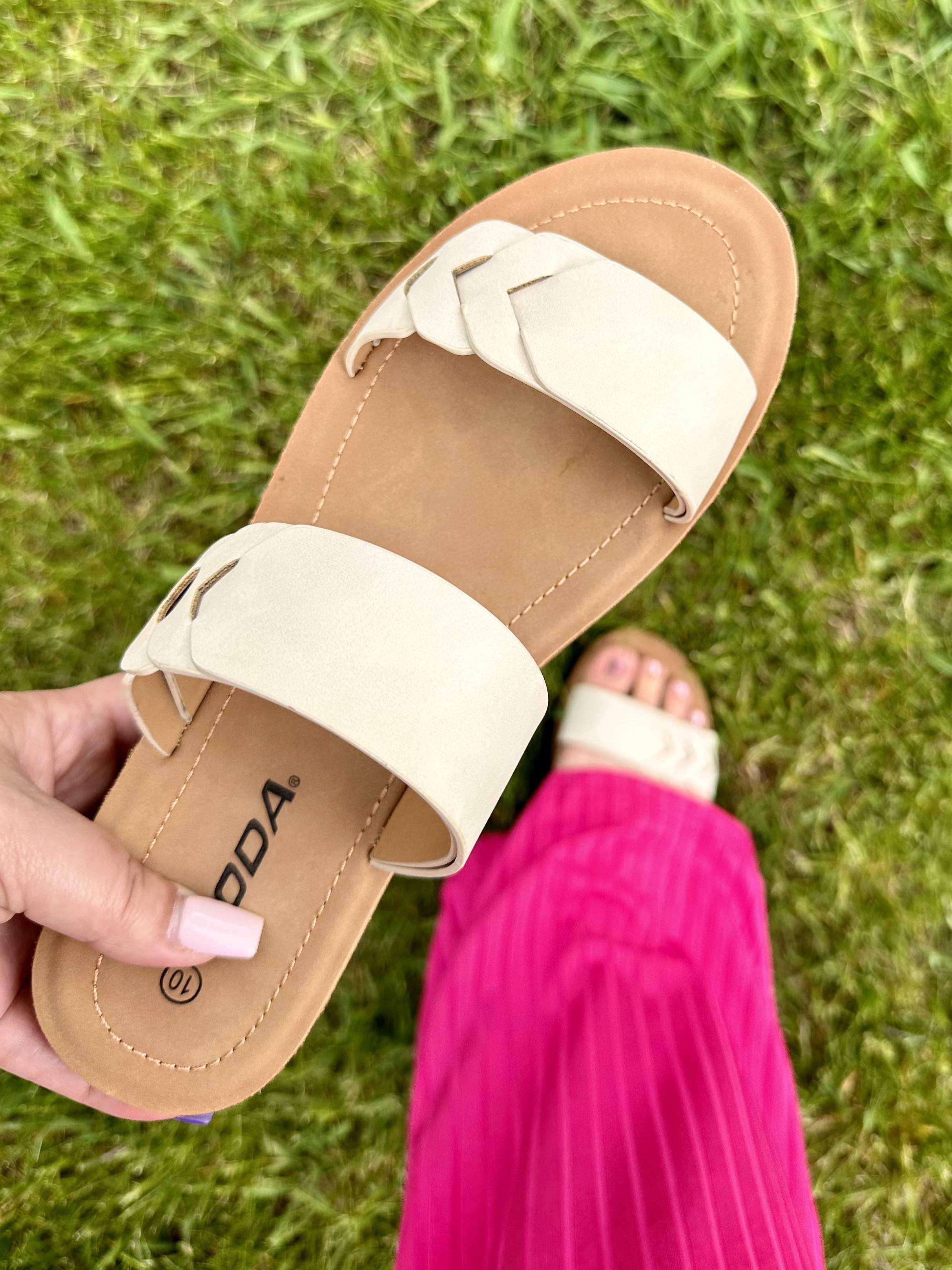 Follow Me Beige Sandals