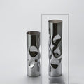 Simple Modern Light Luxury Silver Glass Vase Floral Decorations