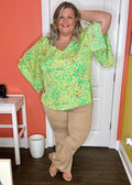 The Future's Open Wide V-Neck Batwing Top