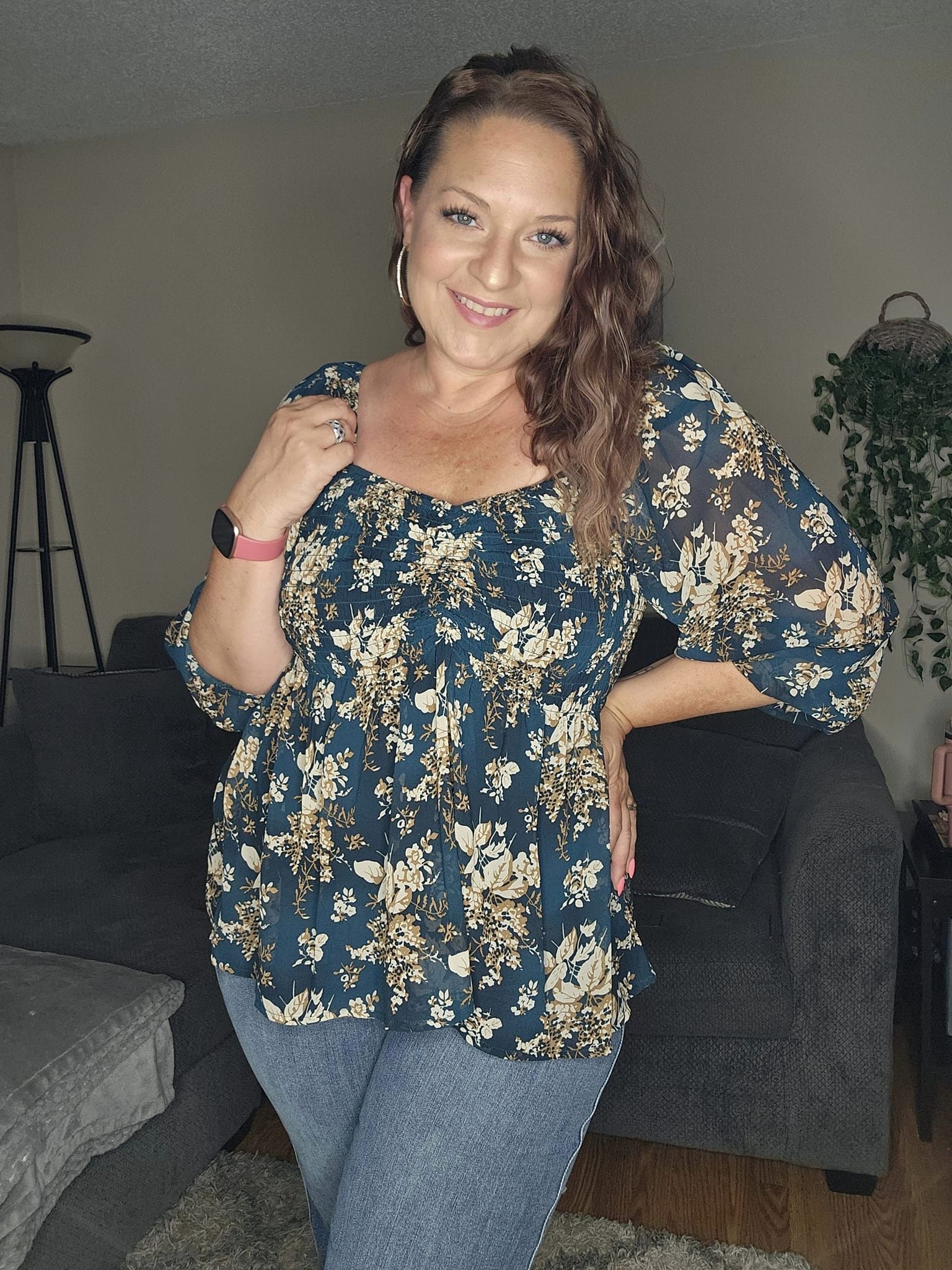 New Beginnings Square Neck Blouse