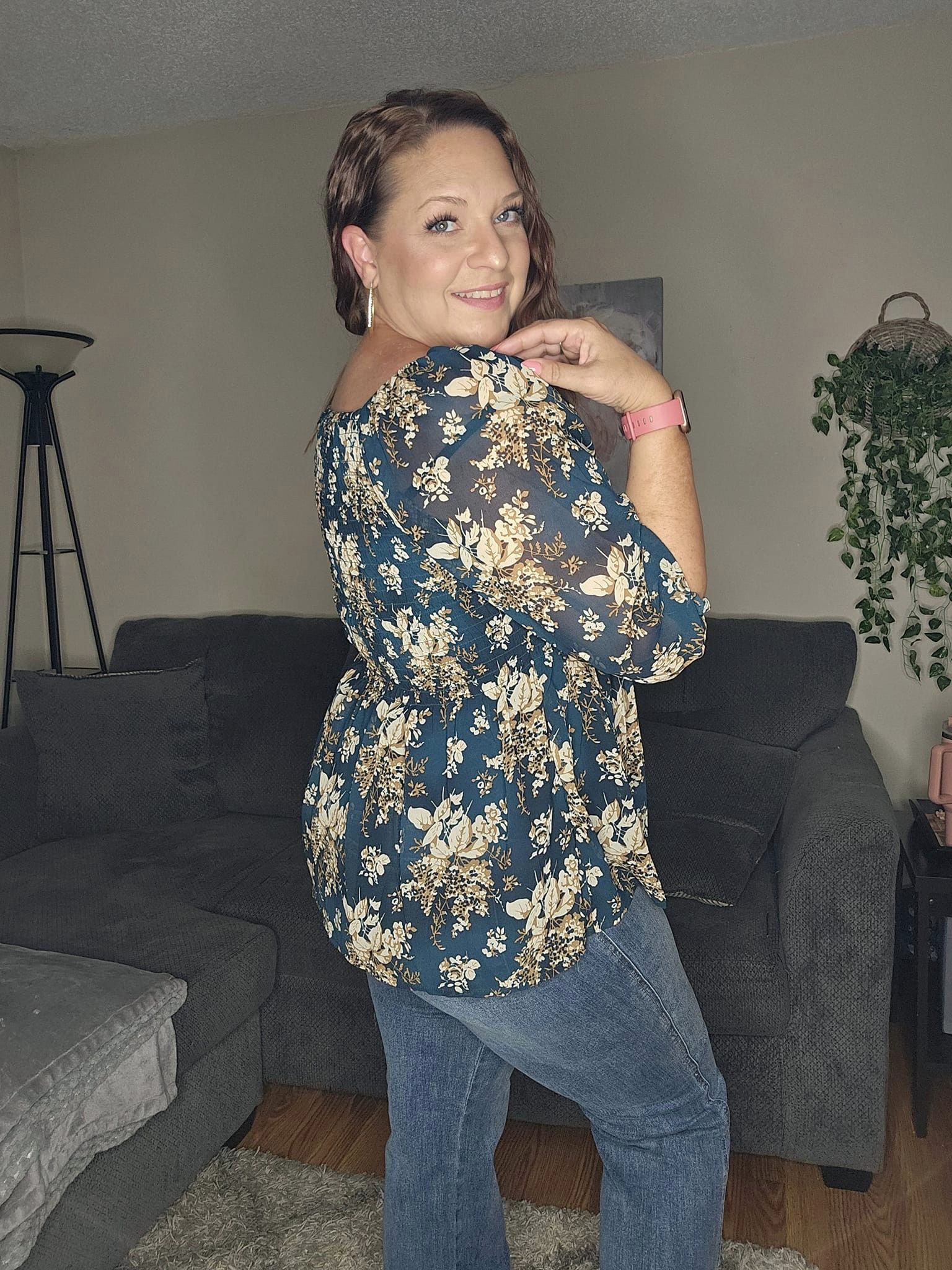 New Beginnings Square Neck Blouse