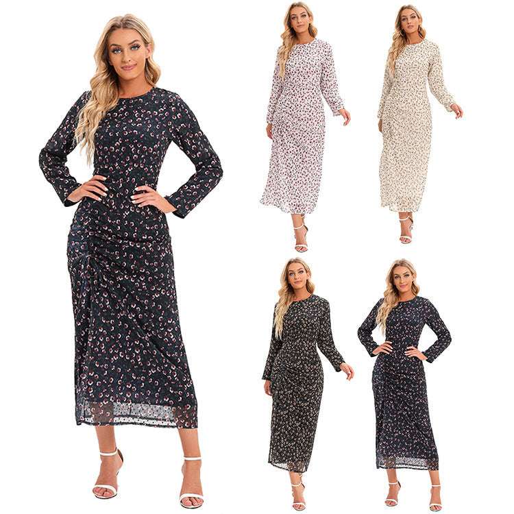 Muslim Fashion Hijab Dress Printed Abayas For Women