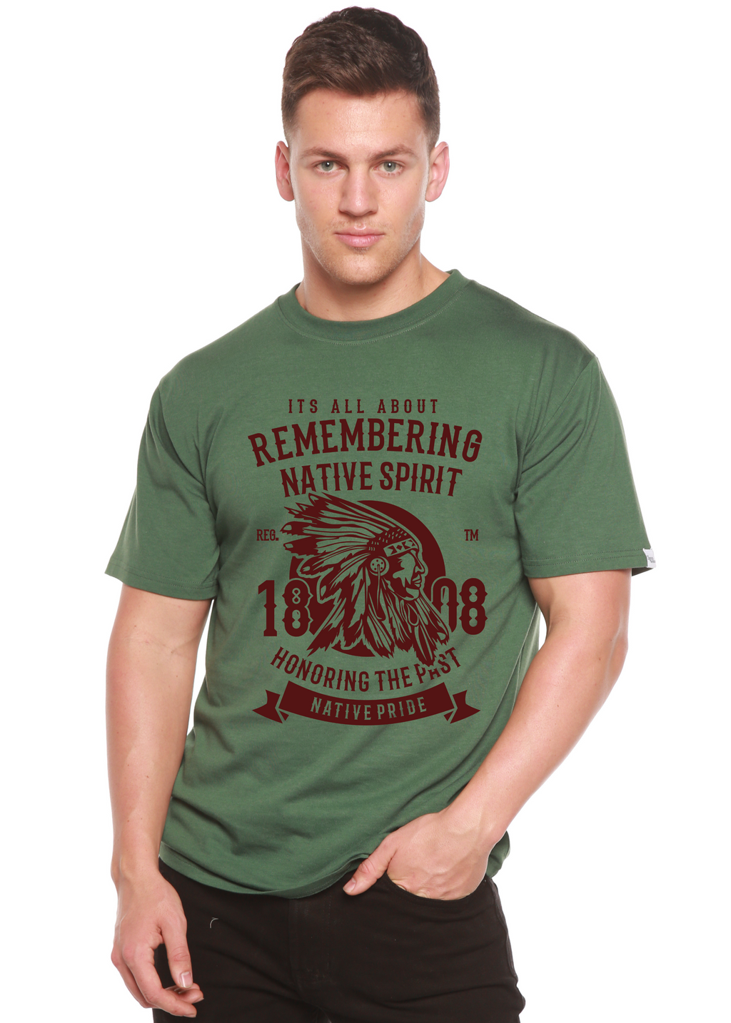 Remembering Spun Bamboo® Men's Bamboo Viscose/Organic Cotton Short Sleeve Graphic T-Shirt