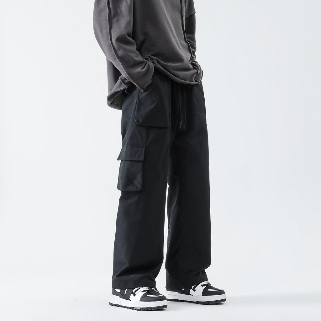 Loose Straight Track Pants Men