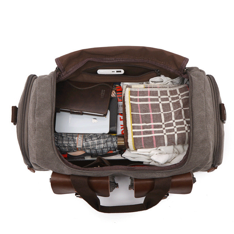 European American Style Travel Bag Canvas Portable