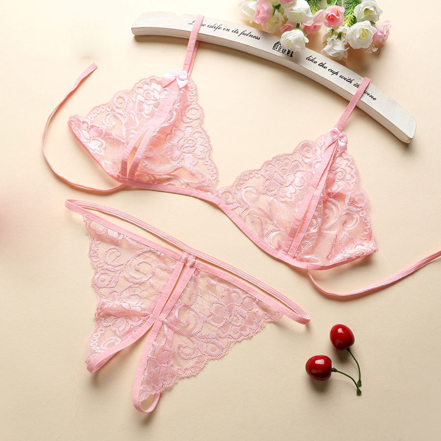 Plus size transparent lace thong