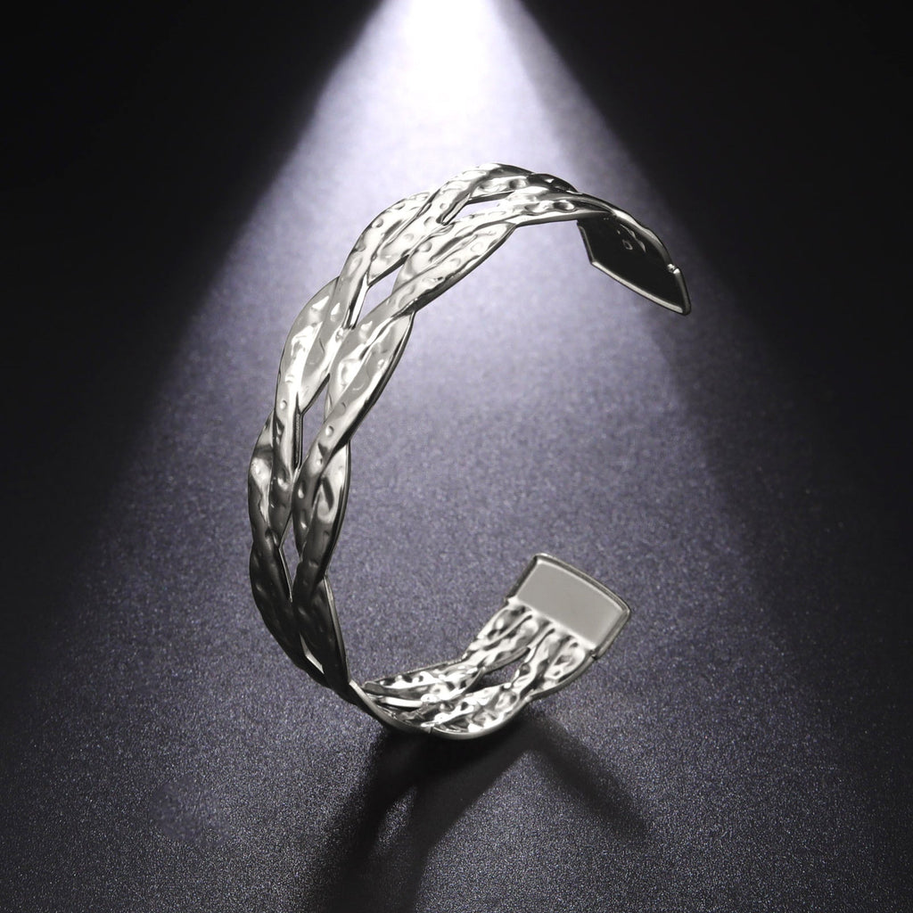 Fashion Double Twist Open Luxury With Fashion Bracelet