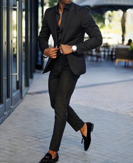 Two-piece Digital Printing Suit With Two Buttons Suit