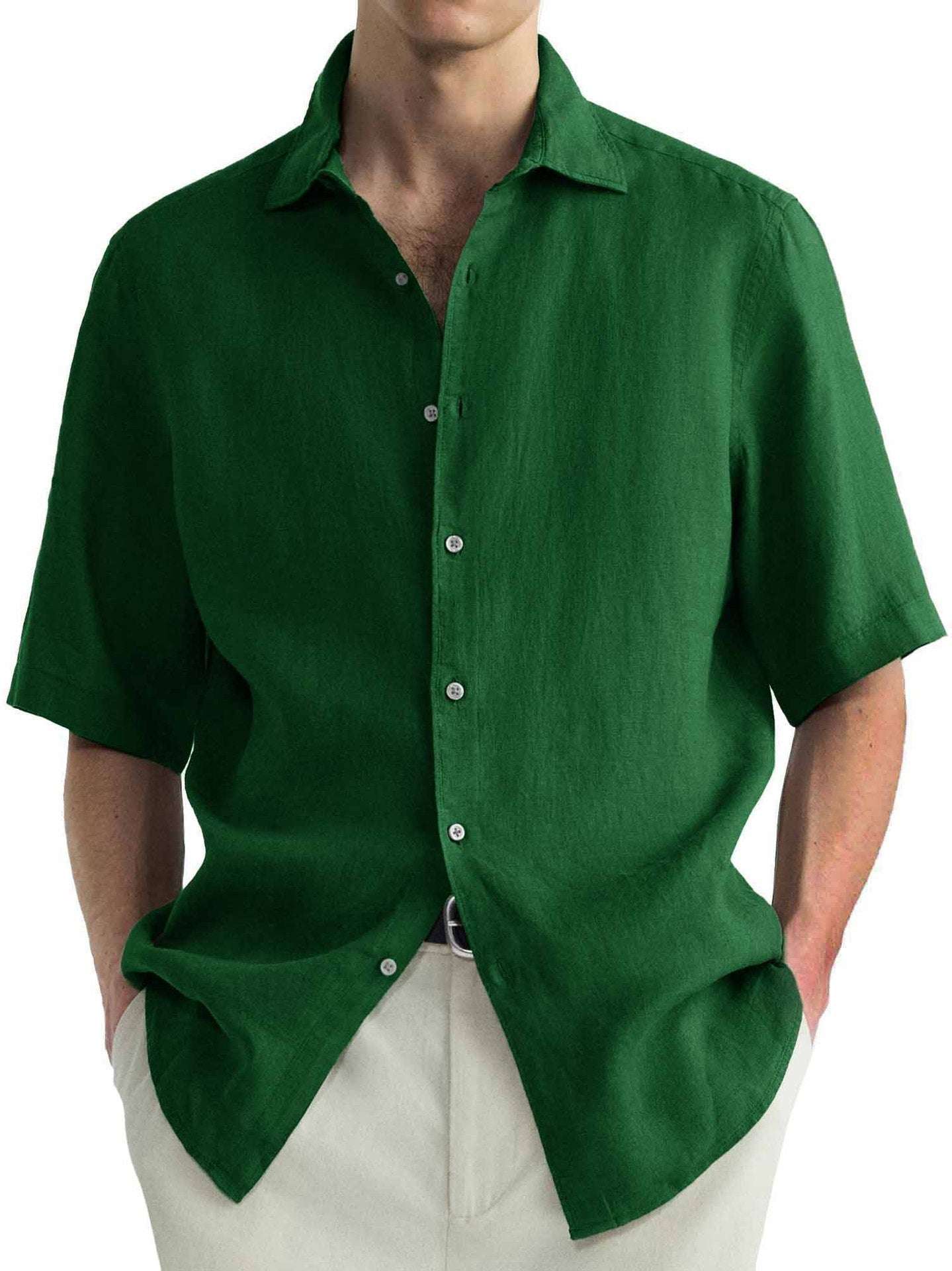 Washed Cotton Shirt Casual Men's Shirts