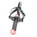 Horse Harness Type Double Head Dildo Ball Gag Women Wear