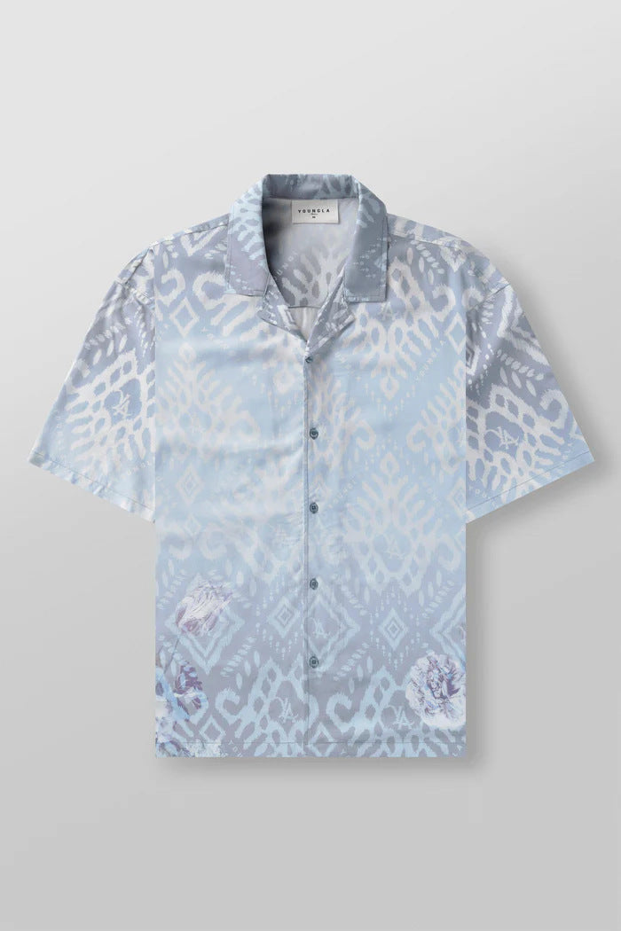 Printed Casual Loose Short Sleeves Top