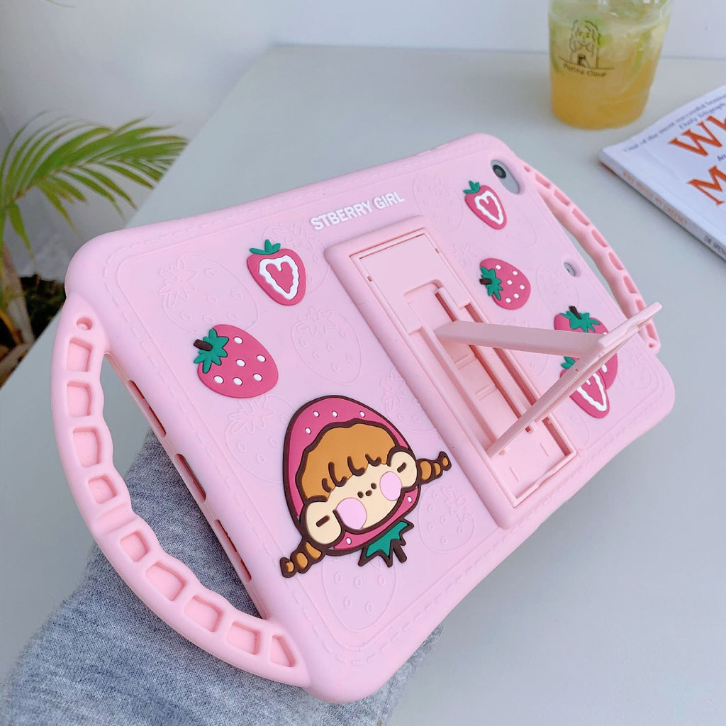 Handle House Strawberry Girl Applicable Tablet Silicone Ipad Case