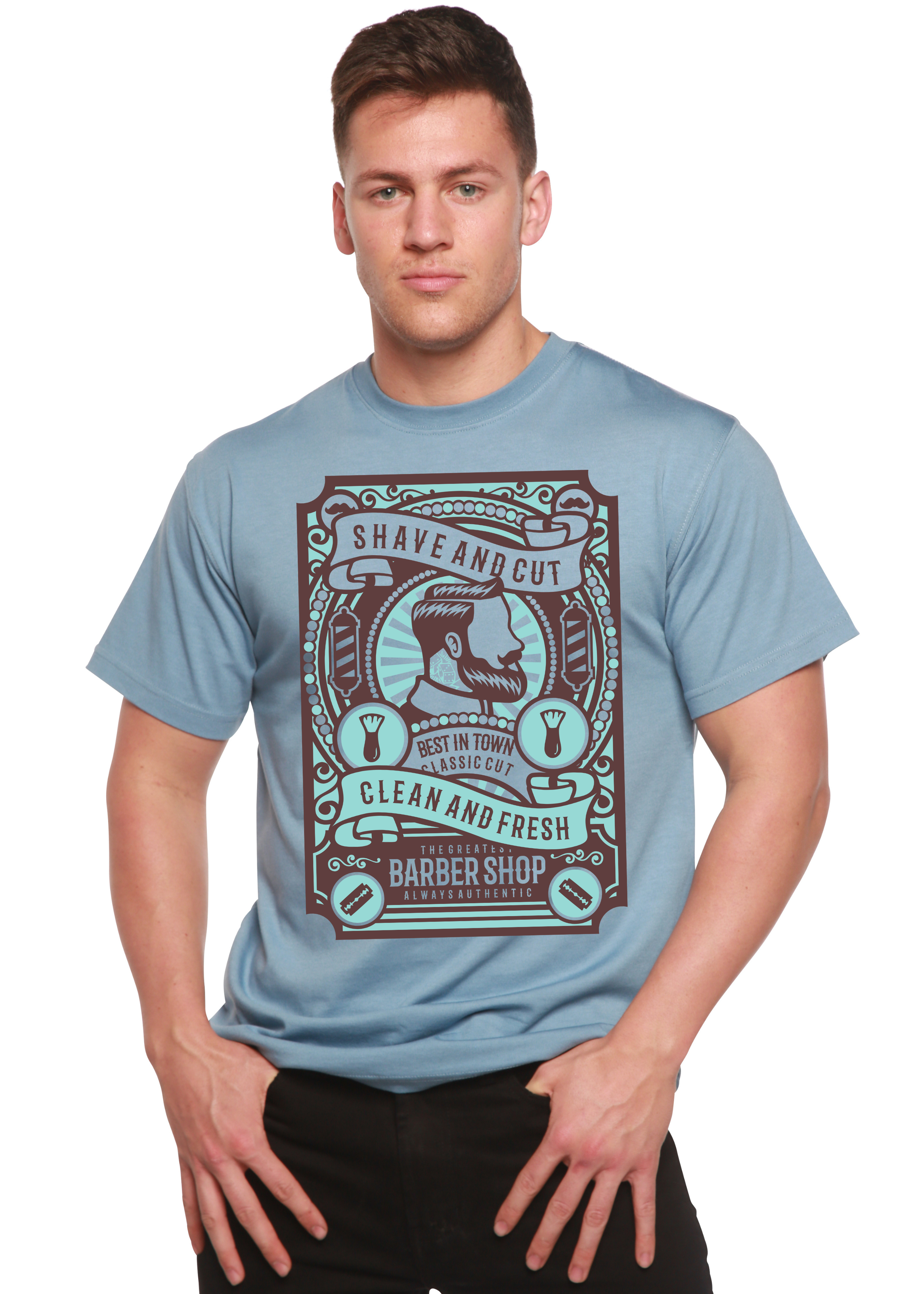 Shave and Cut Spun Bamboo® Men's Bamboo Viscose/Organic Cotton Short Sleeve Graphic T-Shirt