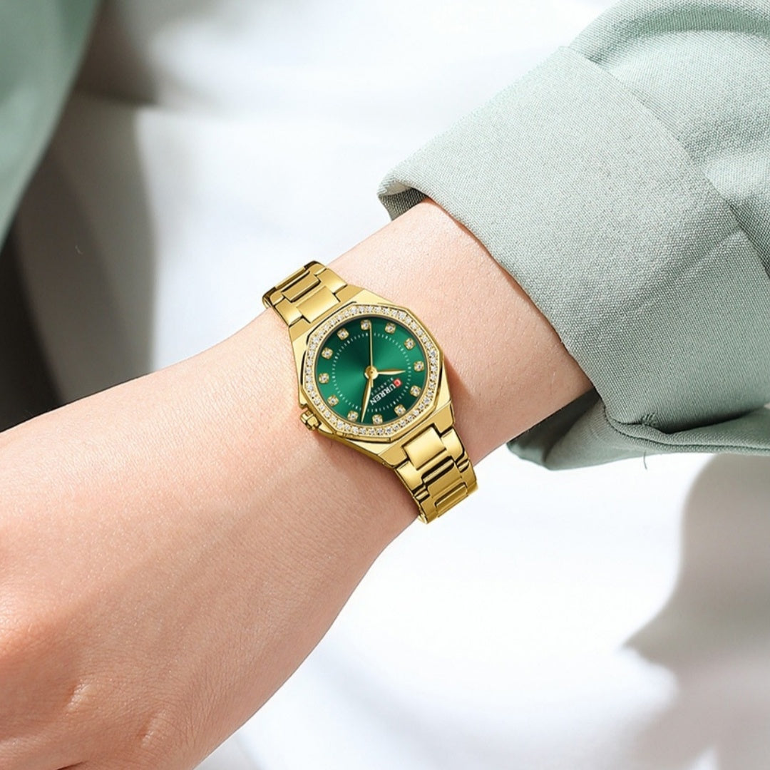Small Dial Waterproof Rhinestone Watch